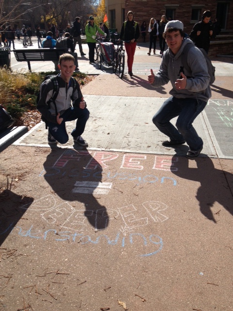 Students Chalk for Academic Freedom